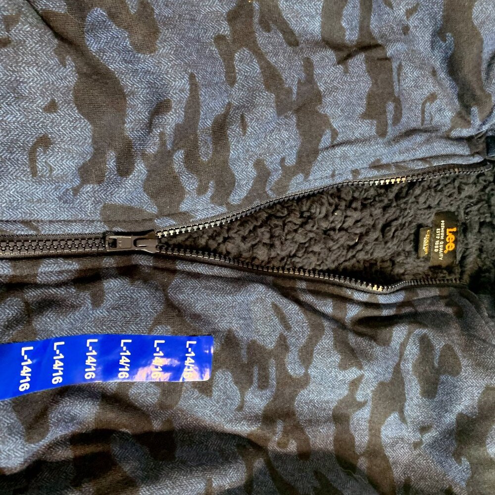 Lee Boy's Lined Hoodie Blue Camo